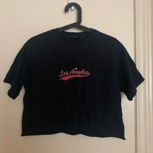 Brandy Melville navy cropped t-shirt